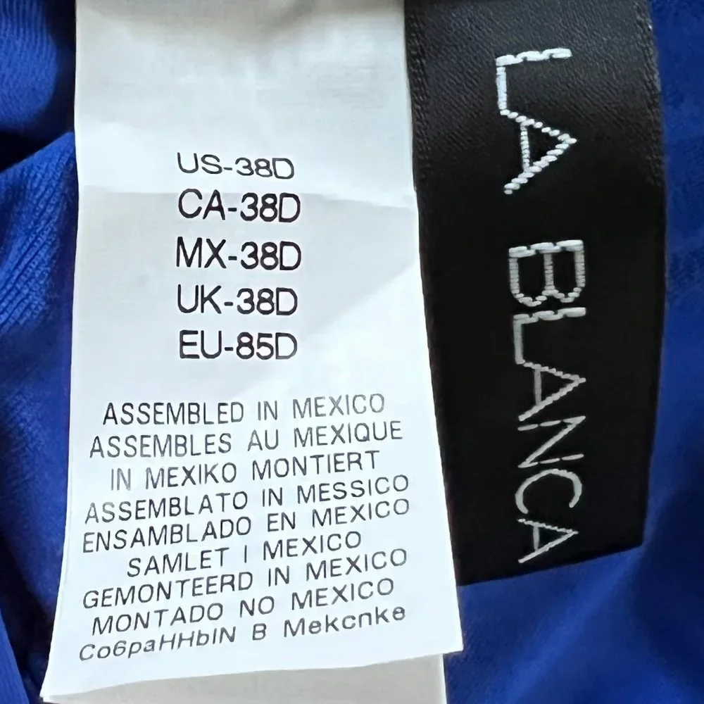NEW! La Blanca Sapphire Halter Bikini Top - Picture 6 of 7